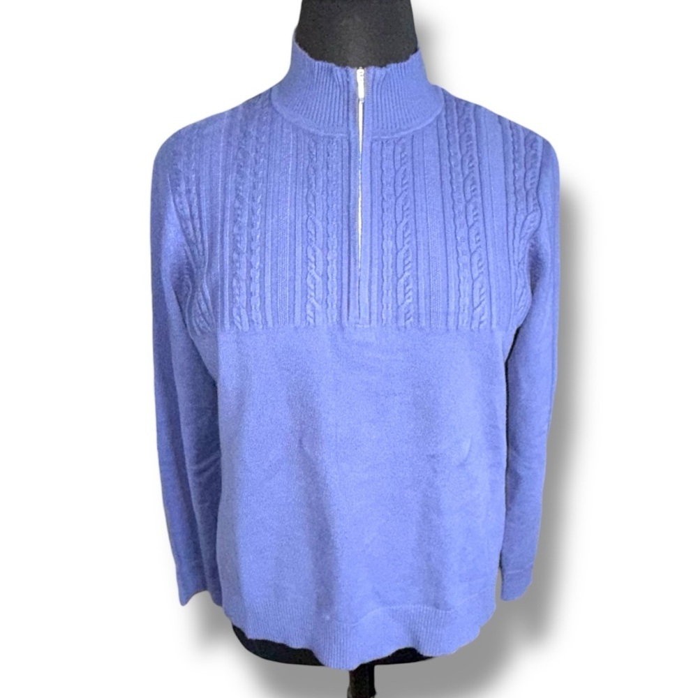 LADY HAGEN Women's 1/4 Zip Golf Sweater - XXL Marlin - Picture 2 of 10